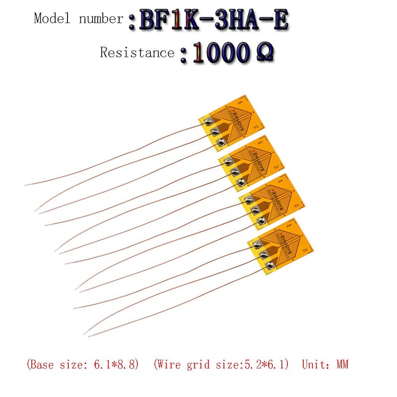 Taidacent 2PCS BF1K BF120 BF350 BF650 Half Bridge Strain Gauge Wheatstone Bridge Rosette Sensor Resistance Type Torque/Shear Force (BF350-3HA) - Image 5